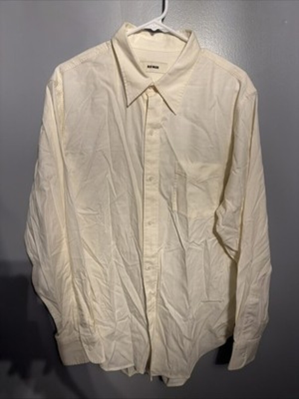 Buck Mason Men’s XL Natural Draped Twill One Pocket Shirt